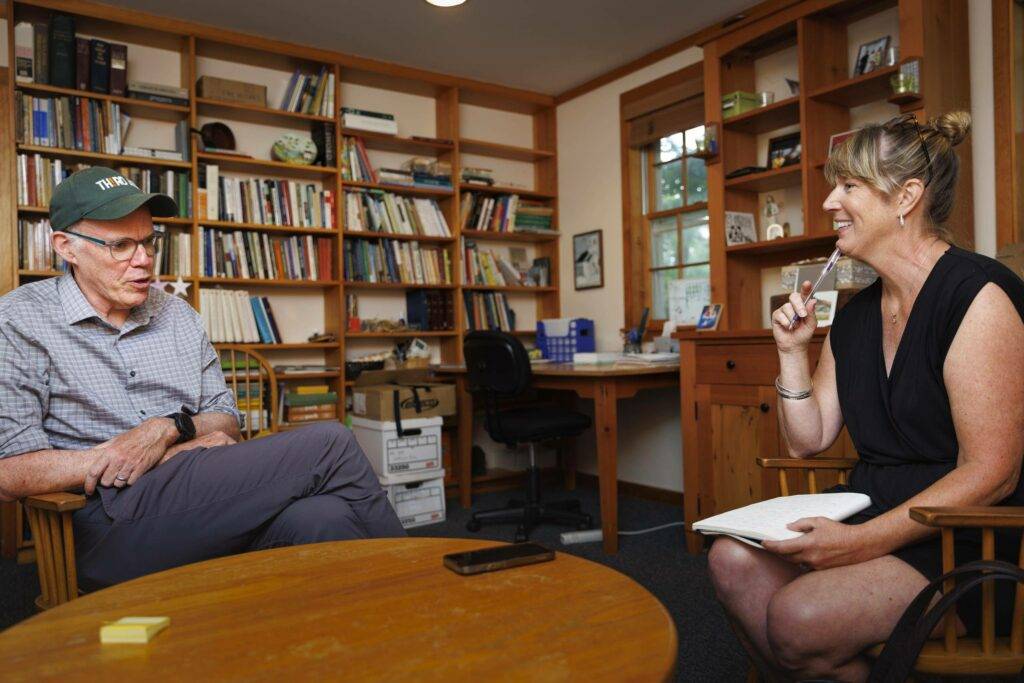 Bill McKibben interviews with Bluedot Living editor Leslie Garrett.