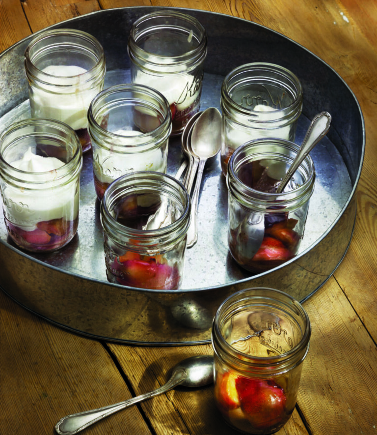 Caramelized Nectarines with a Lemon Syllabub Recipe