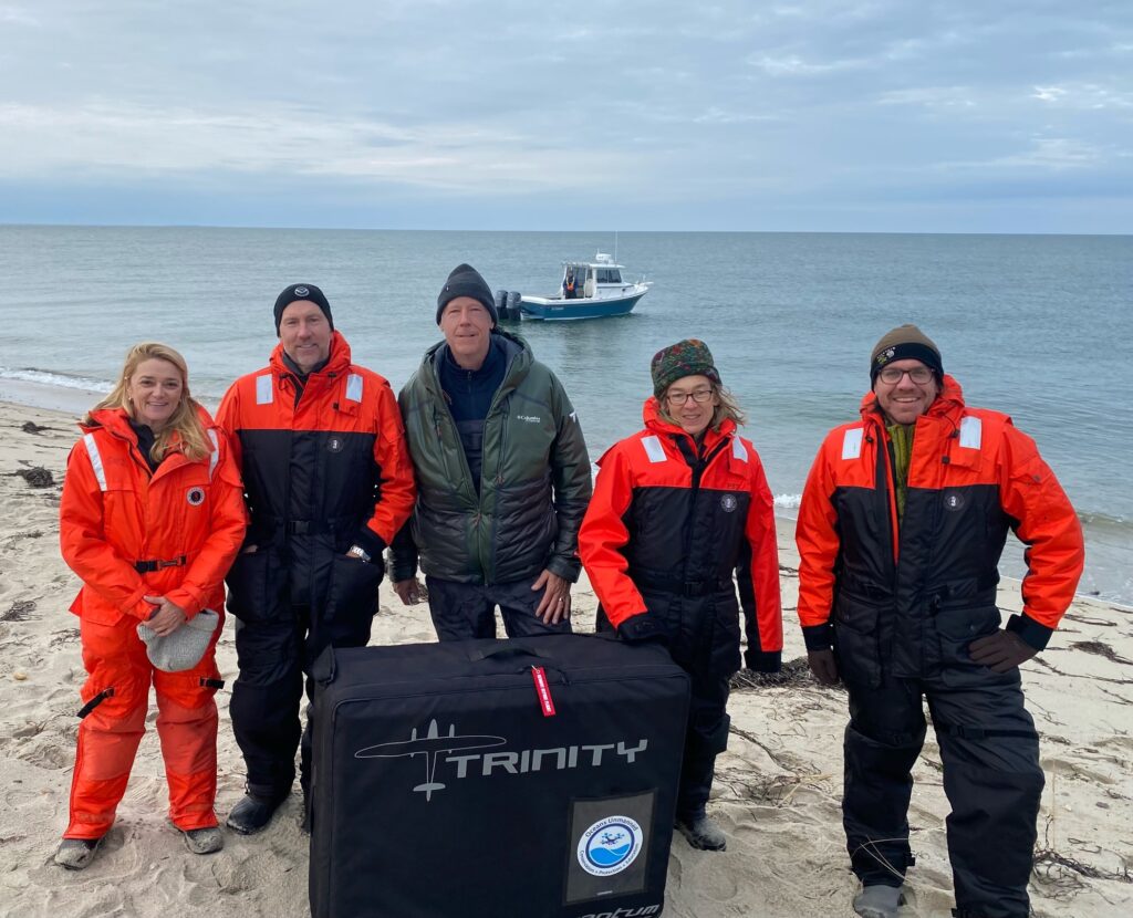 A seal survey crew on Muskeget island.