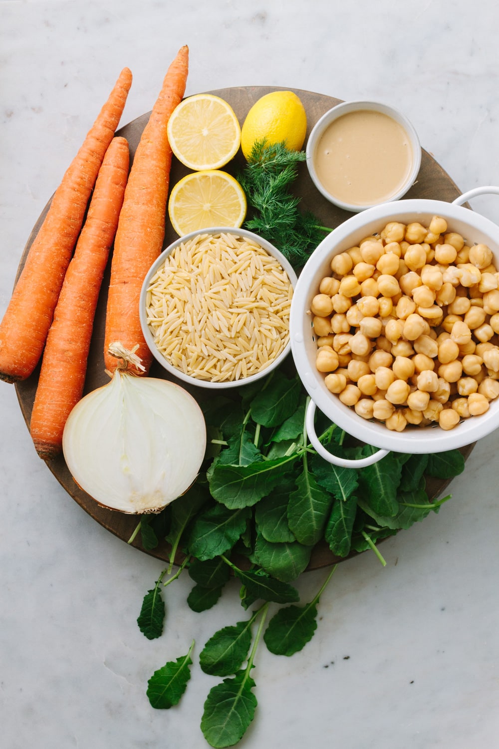 lemon chickpea orzo soup ingredients