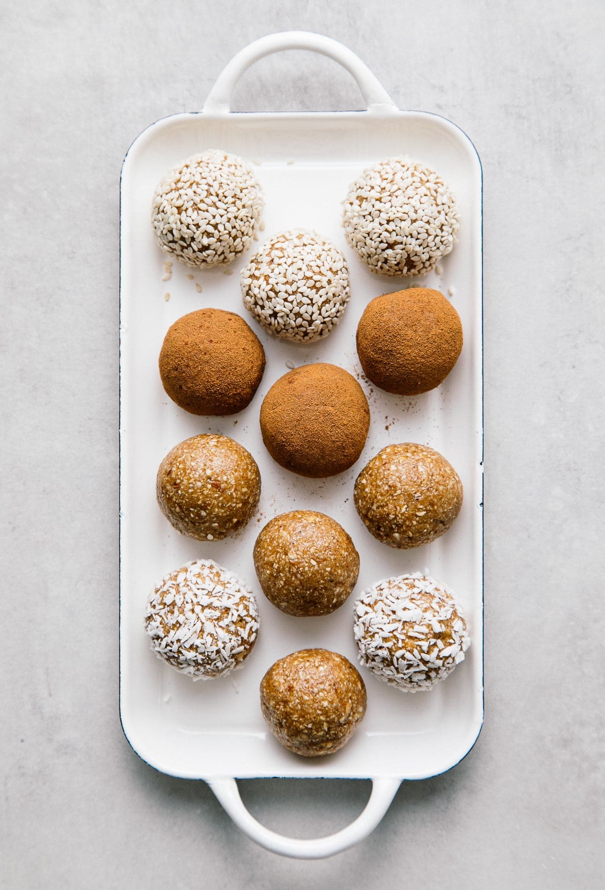 top down view of white serving plate with no bake raw ginger snaps.