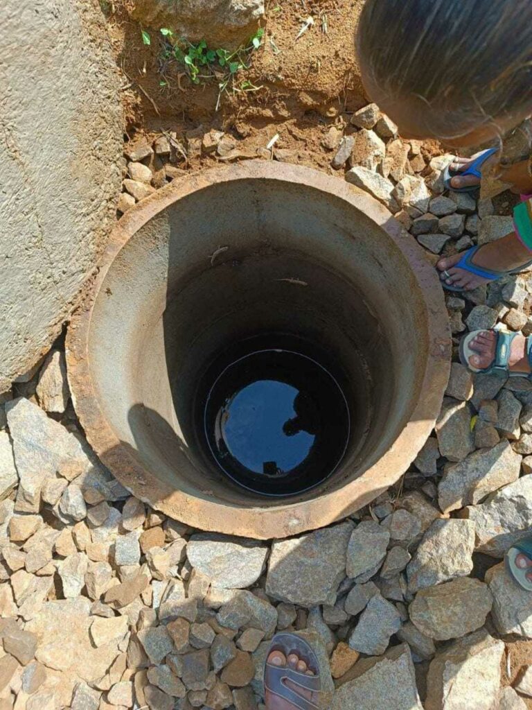 looking into a recharge well