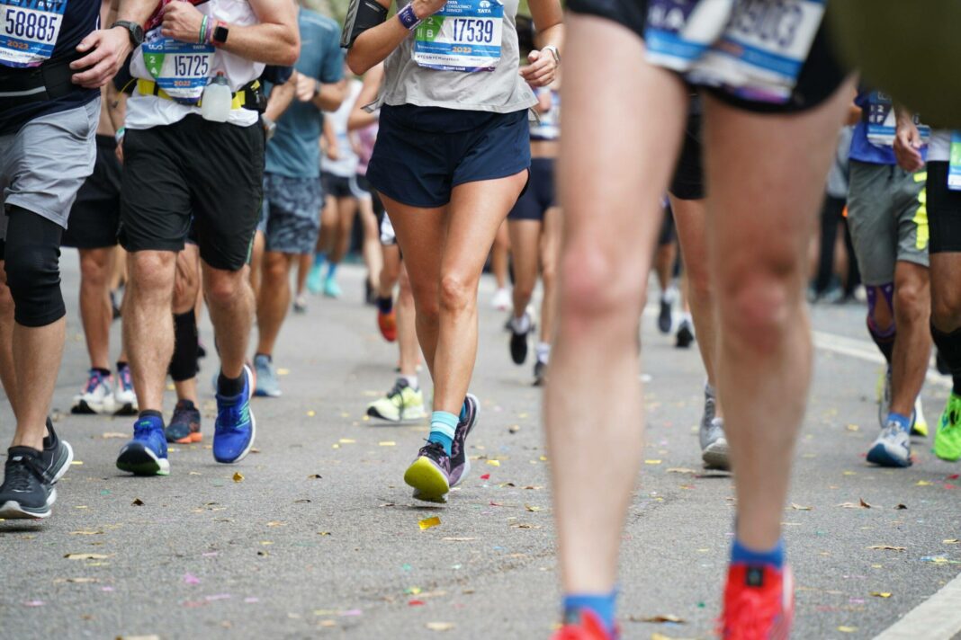 group of runners legs and shoes