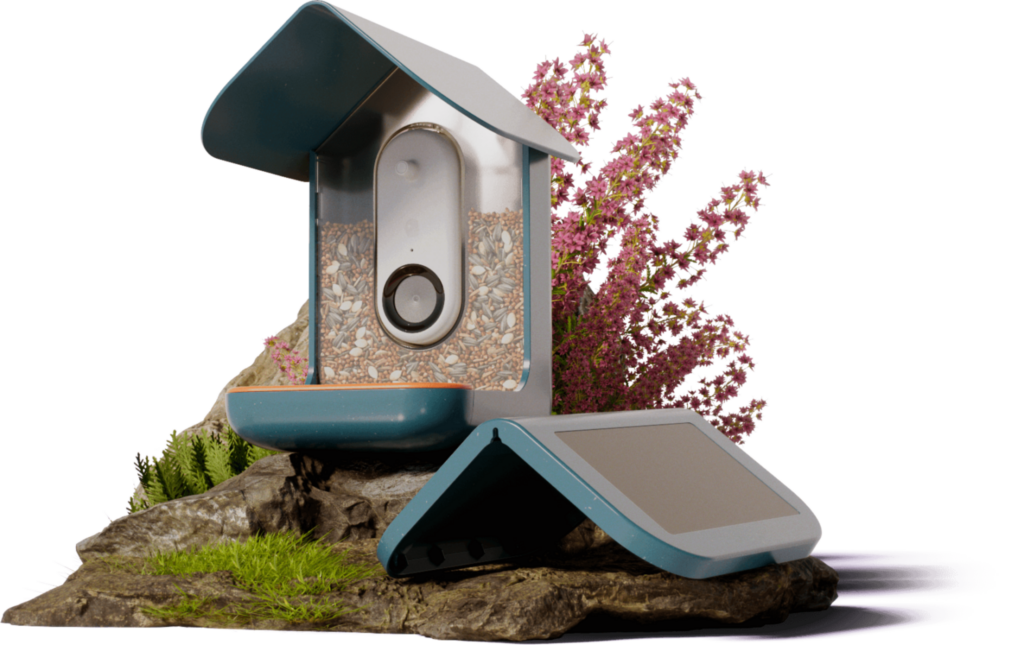 teal birdhouse